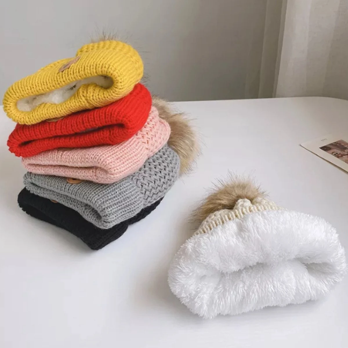 Beary Baby Muts & Sjaal - Baby Muts - Kindermuts - Beanie - Winter - 0 Tot 6 Jaar - Beige 2 Beary Baby Muts & Sjaal - Baby Muts - Kindermuts - Beanie - Winter - 0 Tot 6 Jaar - Beige - Afbeelding 2