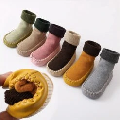 Slofjes ,grijs, 0-10 Maanden, Baby Sloffen