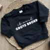 Merkloos Sweater Voor Kind - Ik Word Grote Broer - Zwart - Maat 86 - Big Brother - Familie Uitbreiding - Zwangerschap Aankondiging