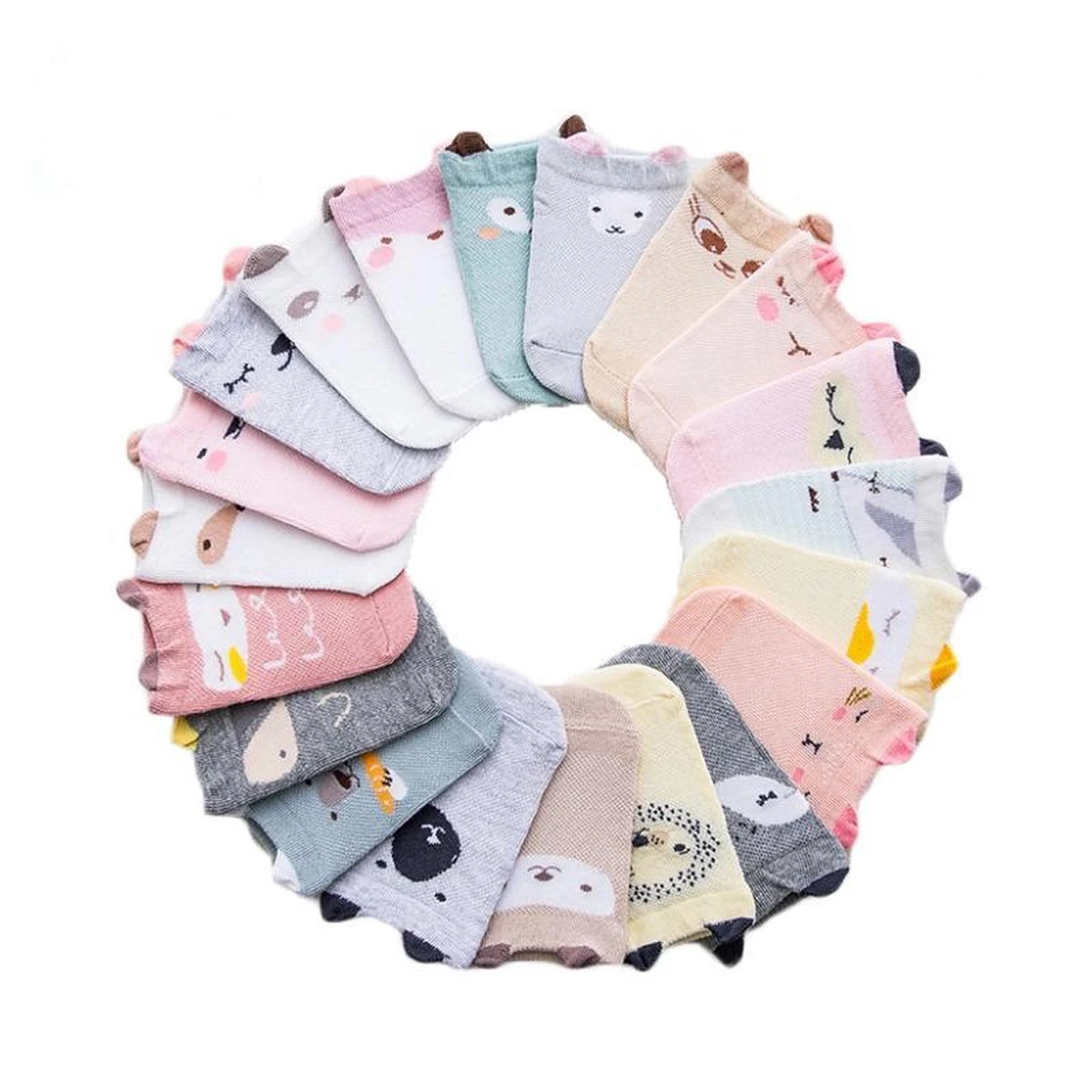 Merkloos 4-pack | Baby Sokjes Jongens Maat 6-18 Maanden - Dierenpint Leeuw Das 4 Merkloos 4-pack | Baby Sokjes Jongens Maat 6-18 Maanden - Dierenpint Leeuw Das - Afbeelding 4