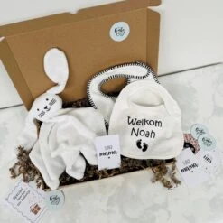 Baby Brievenbus Cadeau Welkom - Met Eigen Naam - Babyshower Cadeau - Kraam Cadeau