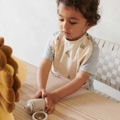 Liewood Merle Slabbetje Met Mouwen Peach/sea Shell Mix -Goedkope Kleintje Kleding Winkel 1200x1200 383