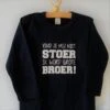 Merkloos T-Shirt Jongen Zwangerschap Aankondiging Big Brother | Vind Je Mij Niet Stoer? Want Ik Word Grote Broer! | Lange Mouw Shirt | Zwart | Maat 98 Zwangerschap Aankondiging Bekendmaking Baby