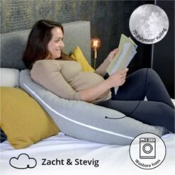 Ella® Zwangerschapskussen XXL J-vorm - Zijslaapkussen - Lichaamskussen - Voedingskussen - Body Pillow - 155cm - Afneembare Jersey Katoenen Hoes - Lichtgrijs 12 Ella® Zwangerschapskussen XXL J-vorm - Zijslaapkussen - Lichaamskussen - Voedingskussen - Body Pillow - 155cm - Afneembare Jersey Katoenen Hoes - Lichtgrijs -Goedkope Kleintje Kleding Winkel 1200x1200 648