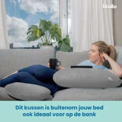 Litollo® Zwangerschapskussen (C-vorm) - Voedingskussen - Lichaamskussen - Zijslaapkussen - Body Pillow - Grijs -Goedkope Kleintje Kleding Winkel 1200x1200 675