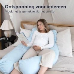 Litollo® Zwangerschapskussen XXL - Voedingskussen - Lichaamskussen - Body Pillow - 280cm - Grijs - Met Gratis Extra Afneembare Hoes (t.w.v. €29,95) -Goedkope Kleintje Kleding Winkel 1200x1200 690