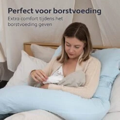 Litollo® Zwangerschapskussen XXL - Voedingskussen - Lichaamskussen - Body Pillow - 280cm - Zachte Fleece Stof - Grijs - Met Gratis Extra Afneembare Hoes (t.w.v. €29,95) -Goedkope Kleintje Kleding Winkel 1200x1200 701