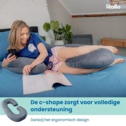 Litollo® Zwangerschapskussen (C-vorm) - Voedingskussen - Lichaamskussen - Zijslaapkussen - Body Pillow - Zachte Fleece Stof - Grijs 10 Litollo® Zwangerschapskussen (C-vorm) - Voedingskussen - Lichaamskussen - Zijslaapkussen - Body Pillow - Zachte Fleece Stof - Grijs -Goedkope Kleintje Kleding Winkel 1200x1200 710