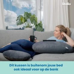 Litollo® Zwangerschapskussen (C-vorm) - Voedingskussen - Lichaamskussen - Zijslaapkussen - Body Pillow - Zachte Fleece Stof - Grijs 11 Litollo® Zwangerschapskussen (C-vorm) - Voedingskussen - Lichaamskussen - Zijslaapkussen - Body Pillow - Zachte Fleece Stof - Grijs -Goedkope Kleintje Kleding Winkel 1200x1200 711