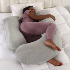 Lopoleis Zwangerschapskussen – Lichaamskussen XXL – Zijslaapkussen – Body Pillow – Inclusief Hoofdkussen – Zijdezacht Afneembare Hoes – H-Vorm –Grijs -Goedkope Kleintje Kleding Winkel 1200x1200 761