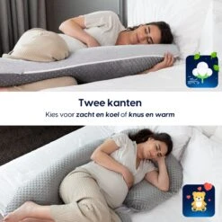 Diley Dreams C-Vorm Nova Zwangerschapskussen – Zijslaapkussen – Voedingskussen – Body Pillow - 150x70cm -Goedkope Kleintje Kleding Winkel 1200x1200 766