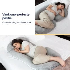 Diley Dreams C-Vorm Nova Zwangerschapskussen – Zijslaapkussen – Voedingskussen – Body Pillow - 150x70cm -Goedkope Kleintje Kleding Winkel 1200x1200 767