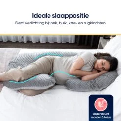 Diley Dreams C-Vorm Nova Zwangerschapskussen – Zijslaapkussen – Voedingskussen – Body Pillow - 150x70cm -Goedkope Kleintje Kleding Winkel 1200x1200 770