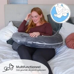 Ella® Zwangerschapskussen XXL C-vorm - Voedingskussen - Zijslaapkussen - Lichaamskussen - Body Pillow - Afneembare Minky Fleece Hoes - 150x70cm - Grijs 15 Ella® Zwangerschapskussen XXL C-vorm - Voedingskussen - Zijslaapkussen - Lichaamskussen - Body Pillow - Afneembare Minky Fleece Hoes - 150x70cm - Grijs -Goedkope Kleintje Kleding Winkel 1200x1200 815