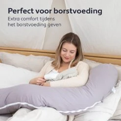 Litollo® Zwangerschapskussen (J-vorm) - Voedingskussen - Lichaamskussen - Body Pillow - 145cm - Traagschuimvulling -Goedkope Kleintje Kleding Winkel 1200x1200 819