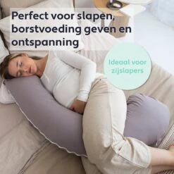 Litollo® Zwangerschapskussen (J-vorm) - Voedingskussen - Lichaamskussen - Body Pillow - 145cm - Traagschuimvulling -Goedkope Kleintje Kleding Winkel 1200x1200 820