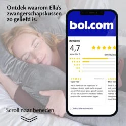 Ella® Zwangerschapskussen XXL U-Vorm - Voedingskussen - Zijslaapkussen - Lichaamskussen - Body Pillow - Afneembare Jersey Katoenen Hoes - 140x80cm - Lichtgrijs -Goedkope Kleintje Kleding Winkel 1200x1200 824