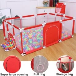 Merkloos Grondbox - Kinderbox - Baby Speelbox - Playpen Kruipbox Speedbox - Rood -Goedkope Kleintje Kleding Winkel 1200x1200 876