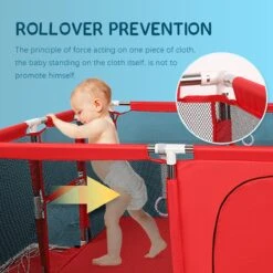 Merkloos Grondbox - Kinderbox - Baby Speelbox - Playpen Kruipbox Speedbox - Rood -Goedkope Kleintje Kleding Winkel 1200x1200 879