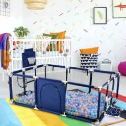 Grondbox - Grondbox Baby - Baby Box - Speelbox - Babybox - Kinderbox - Playpen - Ballenbak - Kruipbox - Tot 3 Jaar - Blauw -Goedkope Kleintje Kleding Winkel 1200x1200 885