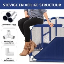 Merkloos Speelbox - Grote Grondbox - Kruipbox - Baby Playpen - Basis - Kinderbox - 181x122x61cm - Blauw -Goedkope Kleintje Kleding Winkel 1200x1200 895