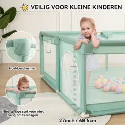 Merkloos Grondbox - Oversized Vierkant Speelbox - 200 X 200 Cm - Groen -Goedkope Kleintje Kleding Winkel 1200x1200 908