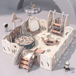 Goedkope Kleintje Kleding Winkel 20 Merkloos Grondbox Compleet Maan – Speelbox Baby - Kunststof