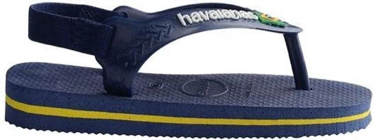 Havaianas Baby Brasil Logo Unisex Slippers - Marine/Yellow Citric - Maat 25/26 12 Havaianas Baby Brasil Logo Unisex Slippers - Marine/Yellow Citric - Maat 25/26 - Afbeelding 12