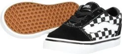 Vans TD Ward Slip-On Checkered Sneakers - Black/True White - Maat 23.5 -Goedkope Kleintje Kleding Winkel 1200x538