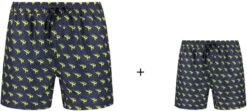 Son Of A Beach Waterpistolenprint Zwembroek Vader En Zoon - Blauw - Maat S + 0 Jaar
