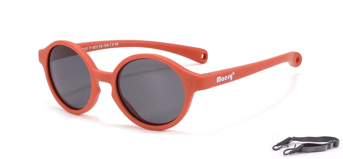 Maesy - Baby Zonnebril Noah - 0-2 Jaar - Flexibel Buigbaar - Verstelbaar Elastiek - Gepolariseerde UV400 Bescherming - Jongens En Meisjes - Babyzonnebril Ovaal - Terracotta Brique 1 Maesy - Baby Zonnebril Noah - 0-2 Jaar - Flexibel Buigbaar - Verstelbaar Elastiek - Gepolariseerde UV400 Bescherming - Jongens En Meisjes - Babyzonnebril Ovaal - Terracotta Brique