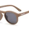 Maesy - Baby Zonnebril Bowi - 1-3 Jaar - Dreumes En Peuter - Flexibel Buigbaar - Verstelbaar Elastiek - Gepolariseerde UV400 Bescherming - Unisex Babyzonnebril Rond - Taupe Bruin