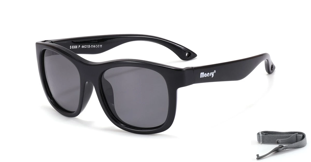 Maesy - Baby Zonnebril Luca - 1-3 Jaar - Dreumes En Peuter - Flexibel Buigbaar - Verstelbaar Elastiek - Gepolariseerde UV400 Bescherming - Unisex Babyzonnebril Vierkant - Zwart 1 Maesy - Baby Zonnebril Luca - 1-3 Jaar - Dreumes En Peuter - Flexibel Buigbaar - Verstelbaar Elastiek - Gepolariseerde UV400 Bescherming - Unisex Babyzonnebril Vierkant - Zwart