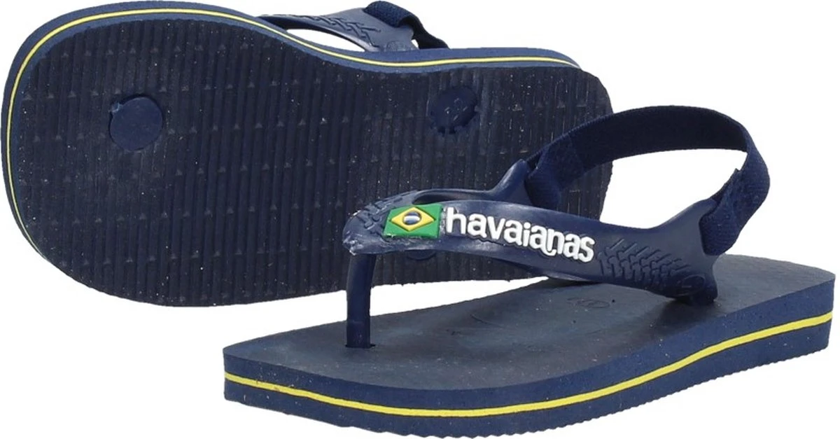 Havaianas Baby Brasil Logo Unisex Slippers - Marine/Yellow Citric - Maat 25/26 18 Havaianas Baby Brasil Logo Unisex Slippers - Marine/Yellow Citric - Maat 25/26 - Afbeelding 18
