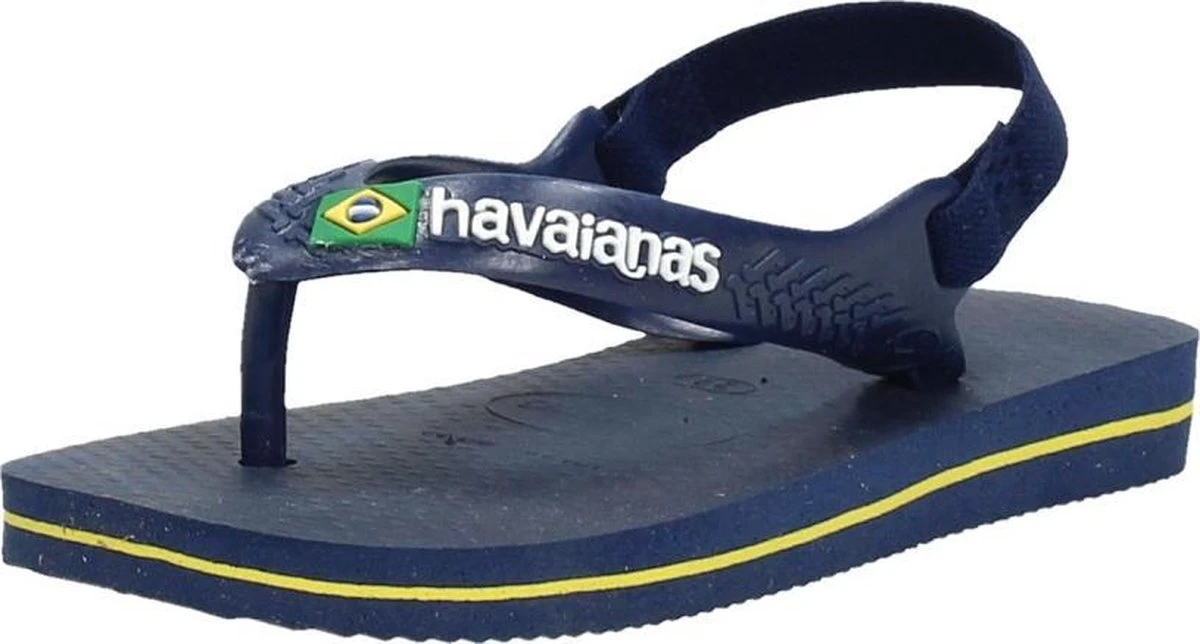 Havaianas Baby Brasil Logo Unisex Slippers - Marine/Yellow Citric - Maat 25/26 6 Havaianas Baby Brasil Logo Unisex Slippers - Marine/Yellow Citric - Maat 25/26 - Afbeelding 6