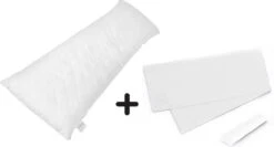 Meisterhome • Set Van Voedingskussen 145 X 40 & (2x) Hoes • Wit • Zwangerschapskussen Voedingskussen Lichaamskussen Body Pillow