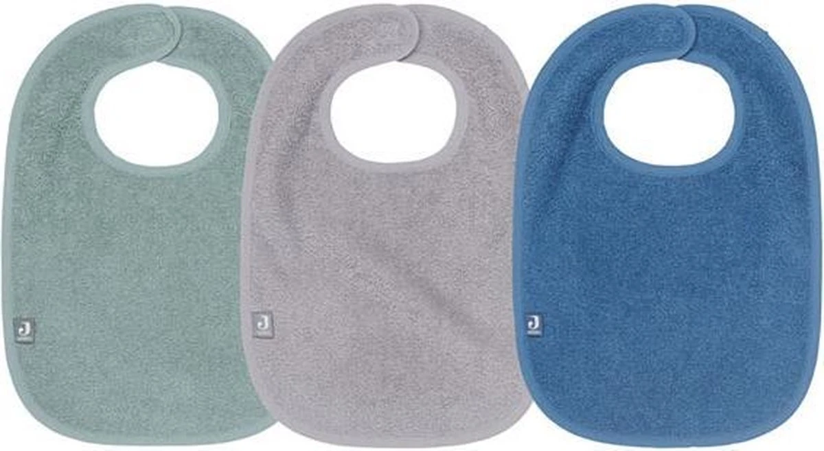 Jollein Slab Badstof - Ash Green/Storm Grey/Jeans Blue - 3 Stuks 1 Jollein Slab Badstof - Ash Green/Storm Grey/Jeans Blue - 3 Stuks