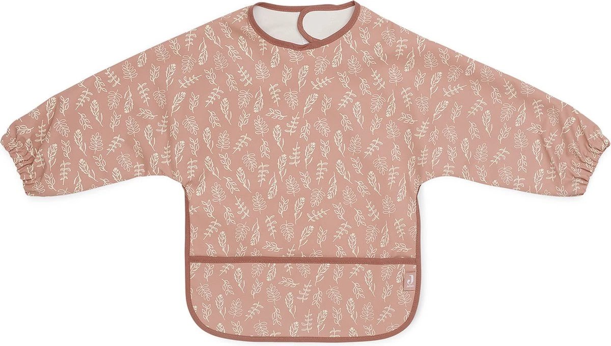 Jollein Slab Waterproof Met Mouw Meadow - Rosewood 1 Jollein Slab Waterproof Met Mouw Meadow - Rosewood