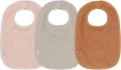 Jollein Slab Badstof - Pale Pink/Nougat/Caramel - 3 Stuks