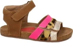 Shoesme Cognac Sandaal Met Fuchsia En Snake-details -Goedkope Kleintje Kleding Winkel 1200x703