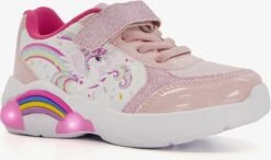 Blue Box Meisjes Regenboog Sneakers Met Lichtjes - Roze - Maat 26 - Uitneembare Zool
