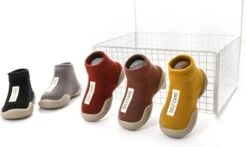 Merkloos Antislip Baby Schoentjes - Eerste Loopschoentjes – Completebabyuitzet - Maat 20,5 – 6-12 Maanden - 13 Cm - Zwart -Goedkope Kleintje Kleding Winkel 1200x713