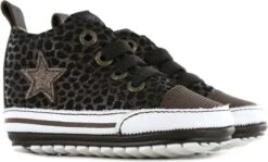 Baby | Eerste Stapschoenen | Meisjes | Brown Black Dots | Leer | Shoesme | Maat 20 -Goedkope Kleintje Kleding Winkel 1200x723