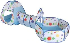 3 In 1 Babybox – 3 In 1 Speelbox – Baby Speelgoed – Ballenbak – Kruiptunnel – Tunnel – Kindertent Speeltentje – Kruiptunnel Kinderen – Kruiptunnel Speelgoed – Veelkleurig