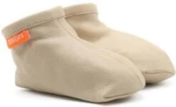 Goedkope Kleintje Kleding Winkel 16 Warm Beige Babyslofjes Van Echt Bio-leer