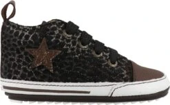 Baby | Eerste Stapschoenen | Meisjes | Brown Black Dots | Leer | Shoesme | Maat 20 -Goedkope Kleintje Kleding Winkel 1200x741 1
