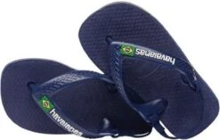 Havaianas Baby Brasil Logo Unisex Slippers - Marine/Yellow Citric - Maat 25/26 26 Havaianas Baby Brasil Logo Unisex Slippers - Marine/Yellow Citric - Maat 25/26 -Goedkope Kleintje Kleding Winkel 1200x761