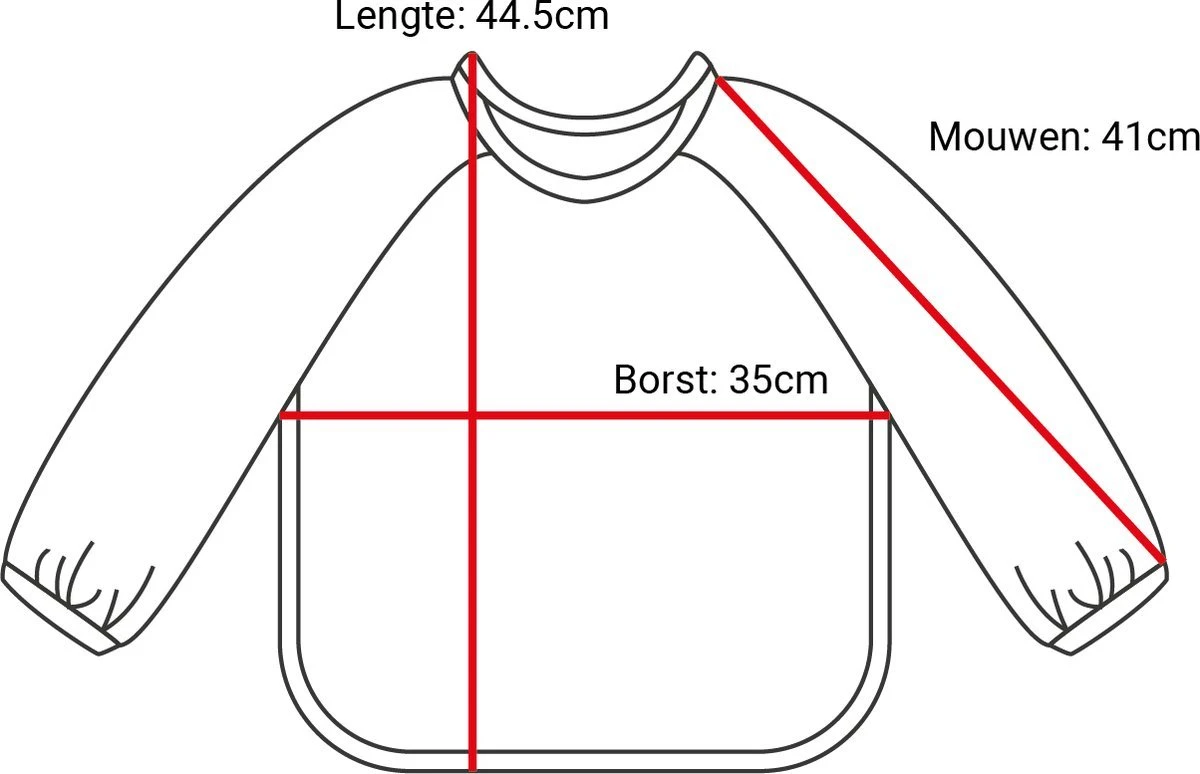 Mon Avenir - Longsleeve Slab - Waterproof - Schort Lange Mouwen - Beige - Safari Dieren 2 Mon Avenir - Longsleeve Slab - Waterproof - Schort Lange Mouwen - Beige - Safari Dieren - Afbeelding 2