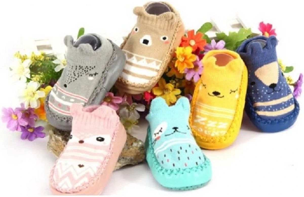 Jumada - Baby Schoentjes - Sloffen - Zacht - Anti Slip - Katoen - Geel - 12 Cm 1 Jumada - Baby Schoentjes - Sloffen - Zacht - Anti Slip - Katoen - Geel - 12 Cm