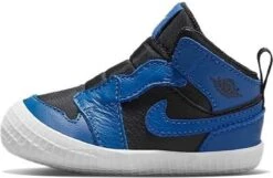 Nike Jordan 1 Baby Crib Bootie - Flexibilieit En Comfort - Maat 16 - Zwart/Blauw/Wit